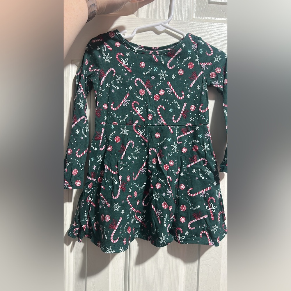 Festive Green Candy Cane Dress